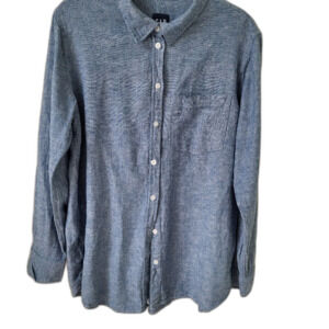 Gap Linen Blend Chambray Shirt from Gap - Size Large